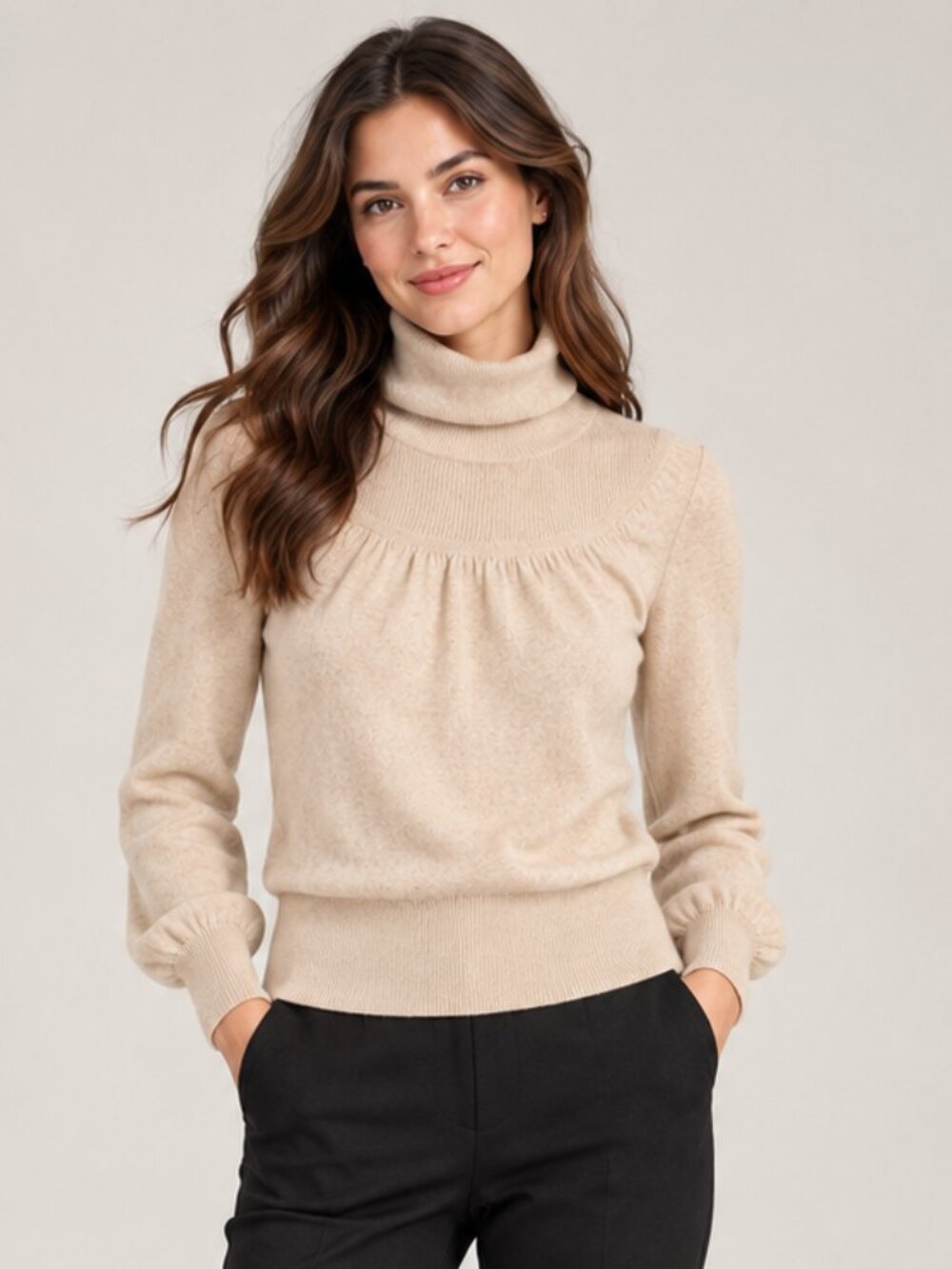 Madewell Merino Wool Alpaca Turtleneck Sweater Oatmeal XXS